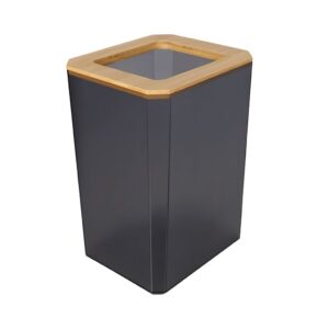 Danny Home Bamboo Lid Trash Can – 19.1 cm