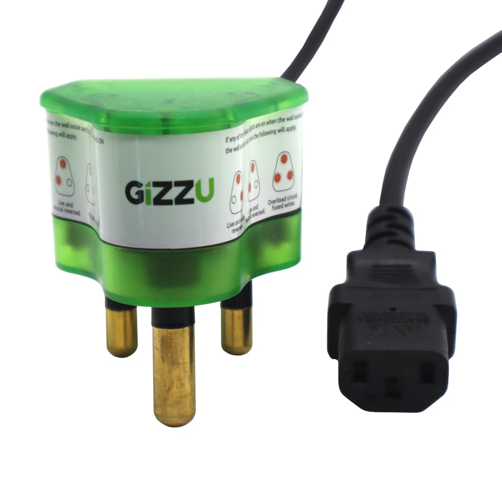 Gizzu Surge Protector 16A Kettle Plug Cable – 1.5m