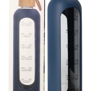 Danny Home Borosilicate Glass Bottle with Silicone Cover 1L (Blue)